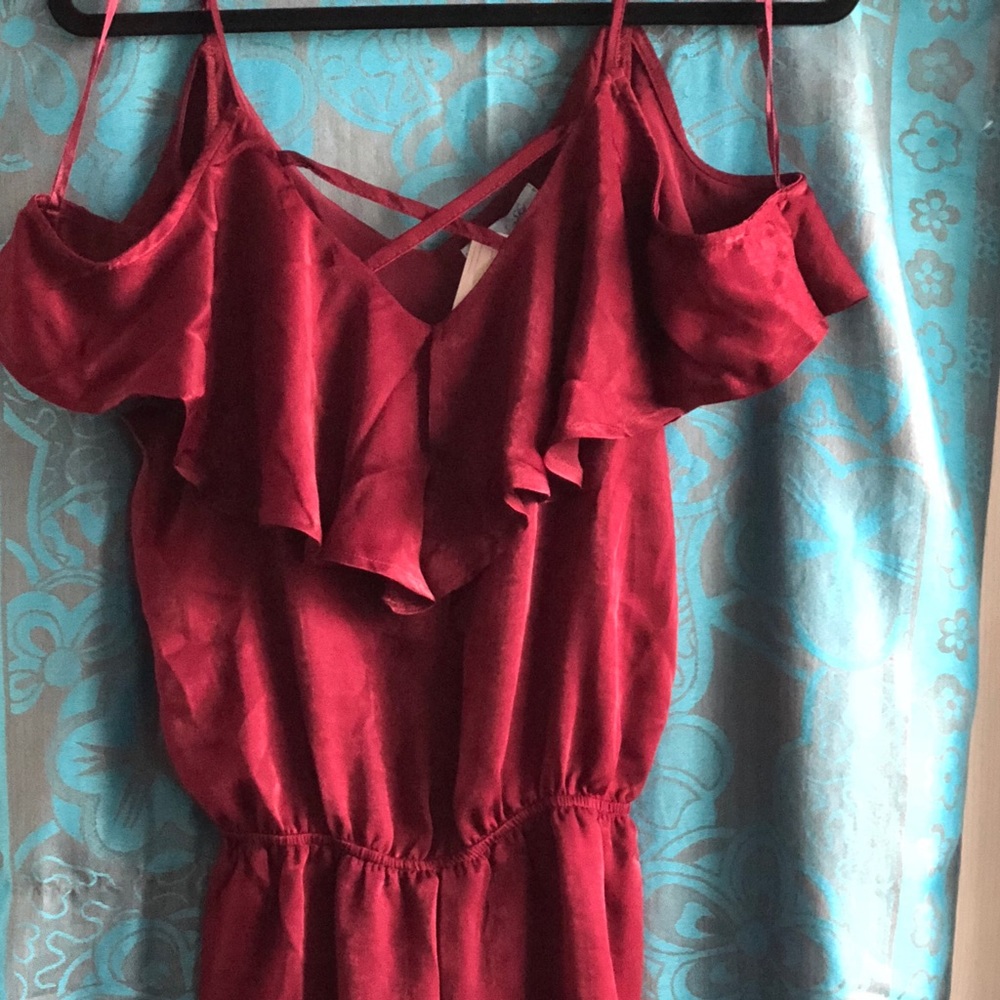 Boutique Burgundy Romper